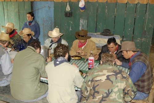 Hyun Jin Moon sharing a meal together with regional leaders in Paraguay