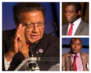 Dr. Manu Chandaria, Hon. Alfred Khangati, and Mr. Daniel Juma Omondi, Global Peace Convention 2012