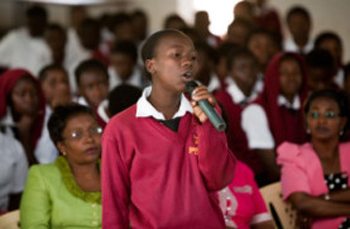 Student at Lagata High School, a secondary schools implementing the CCI program in Kenya.