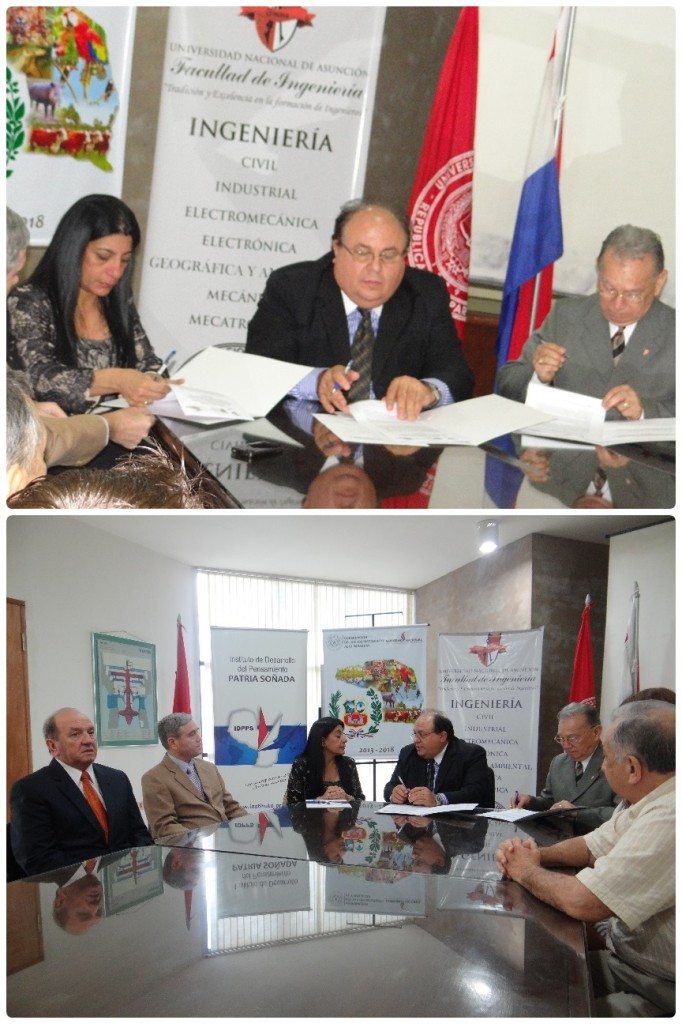 Top left to right: Alto Paraguay Governor, Marlene Ocampos, Professor Isacio Vallejos Aquino representing the School of Engineering of the National University of Asuncion, Dr. Jose Altamirano, Director of think-tank IDPPS.