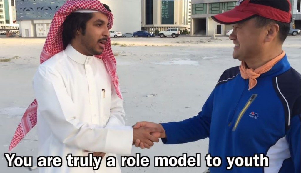Mr. Yu is a wealthy investor who cleans the streets of Bahrain every morning.