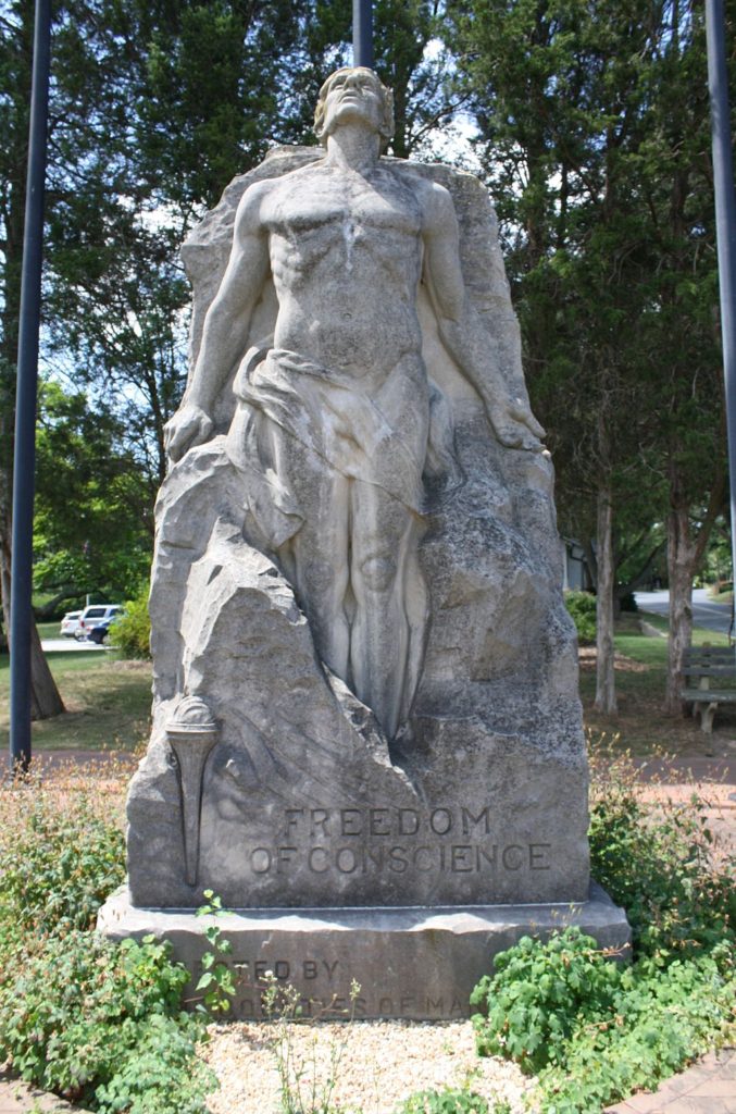 Freedom of Conscience Statue St. Mary's College of Maryland