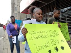 CCE youth peacefully protesting against violence in Jersey City