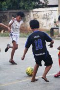 Children at play in Rusunawa Flamboyan