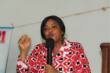 District Commissioner Sophia Mjema speaks at the GPW Tanzania leadership forum