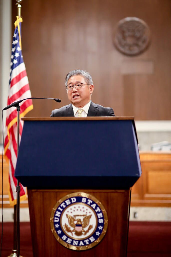 Kenneth Bae at the 2017 International Forum on One Korea in Washington D.C.