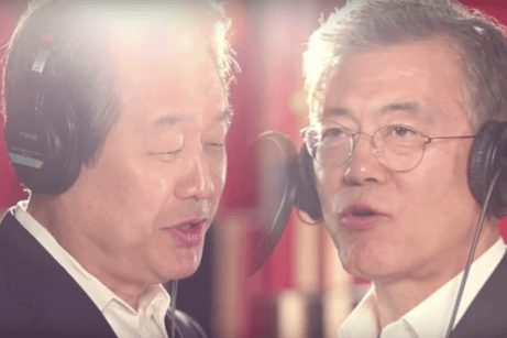 Kim Musong (New Frontier Party-NFP) and Moon Jae-In (NPAD)