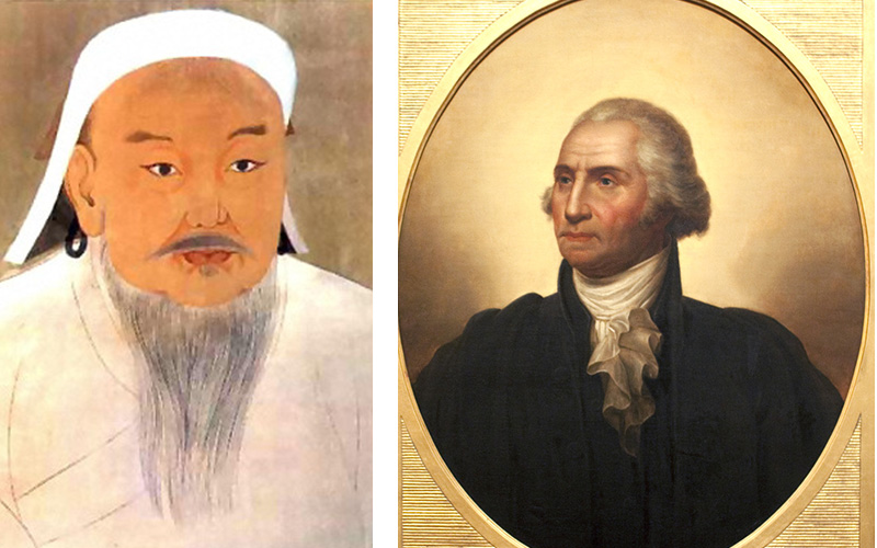 Genghis Khan and George Washington 