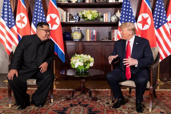 President Donald Trump and North Korean Leader Kim Jong Un - First Meeting
