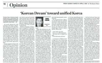 The Korea Times: ‘Korean Dream’ toward a Unified Korea